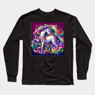 Unicorn Study - Fantasy AI Long Sleeve T-Shirt